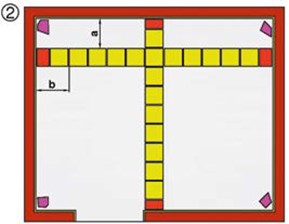 Legplan voor een tegel leveling systeem