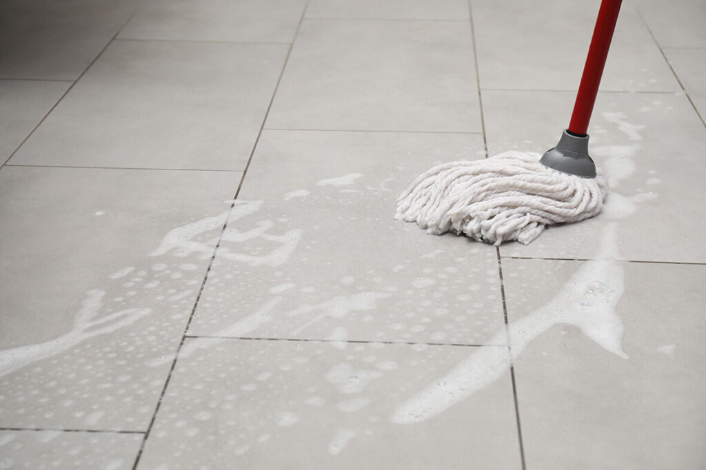 how to clean porcelain tile